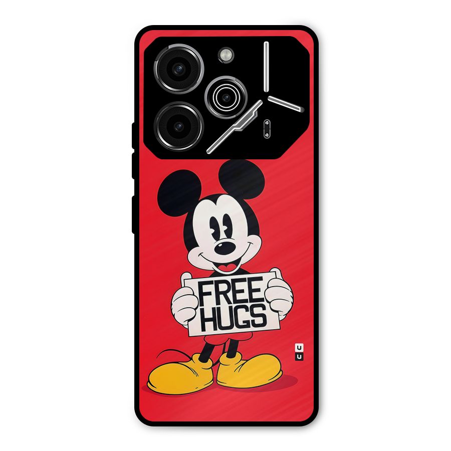 Free Hugs Metal Back Case for Tecno Pova 6 Pro