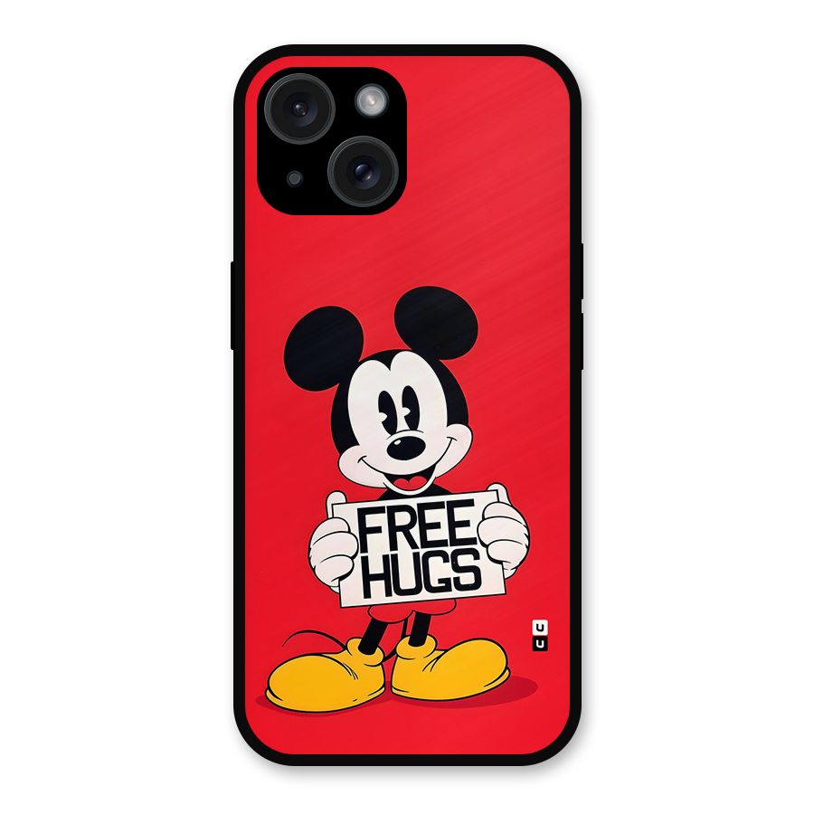 Free Hugs Metal Back Case for iPhone 15