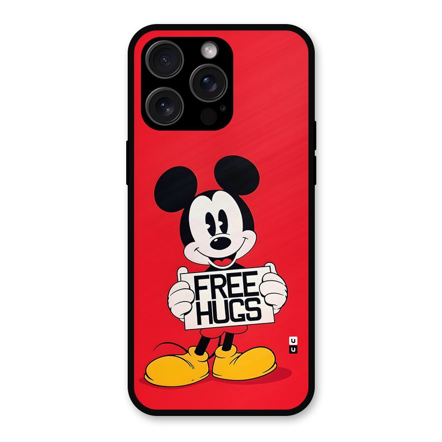 Free Hugs Metal Back Case for iPhone 15 Pro Max