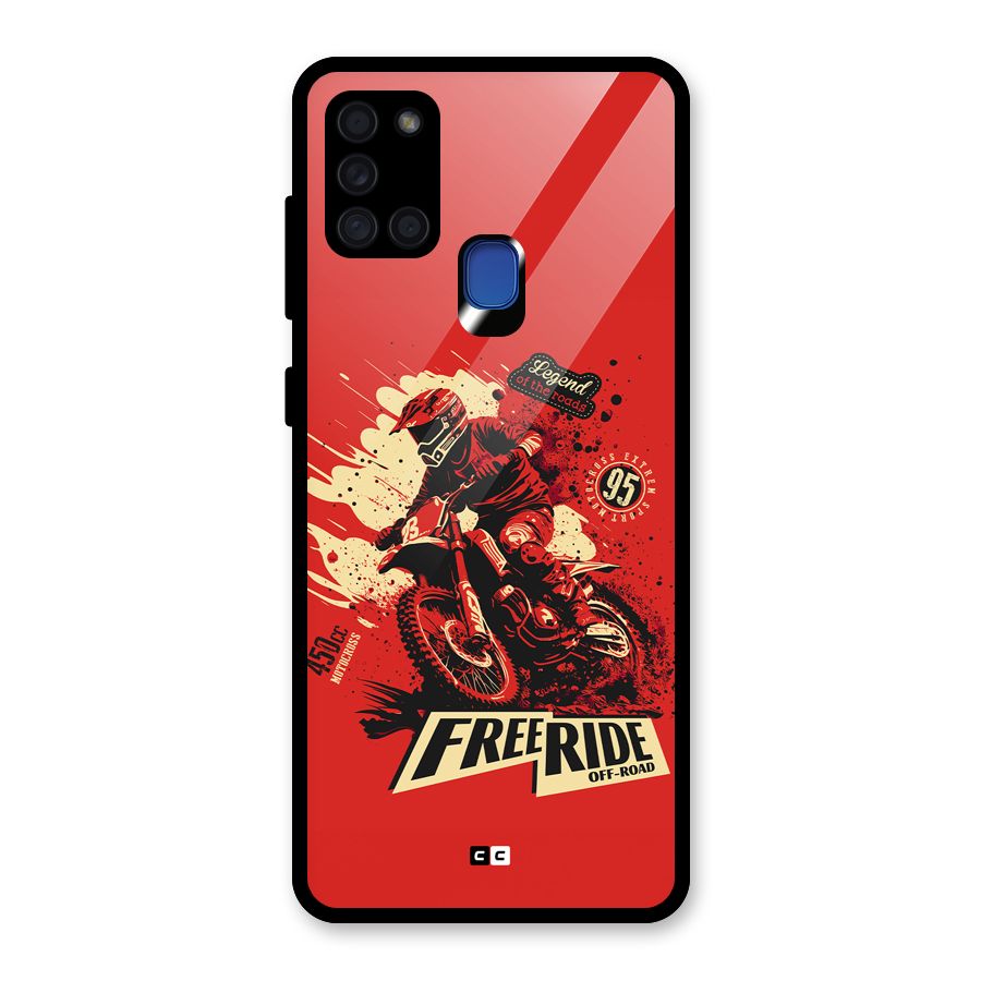 Free Ride Glass Back Case for Galaxy A21s
