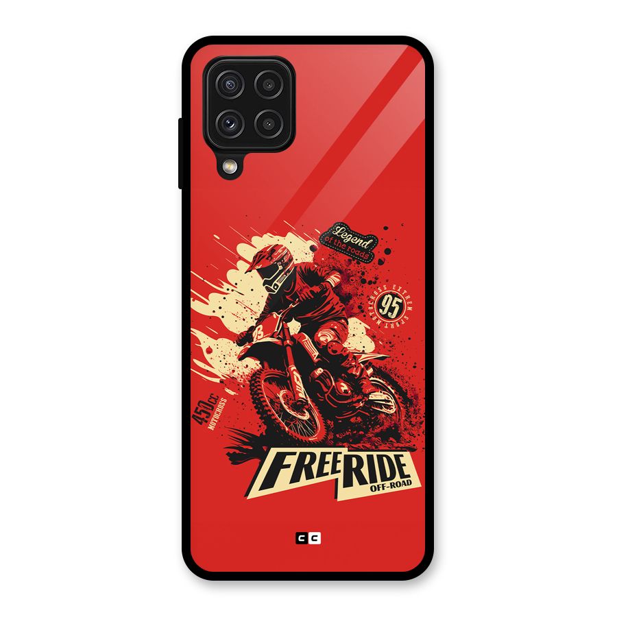 Free Ride Glass Back Case for Galaxy A22 4G