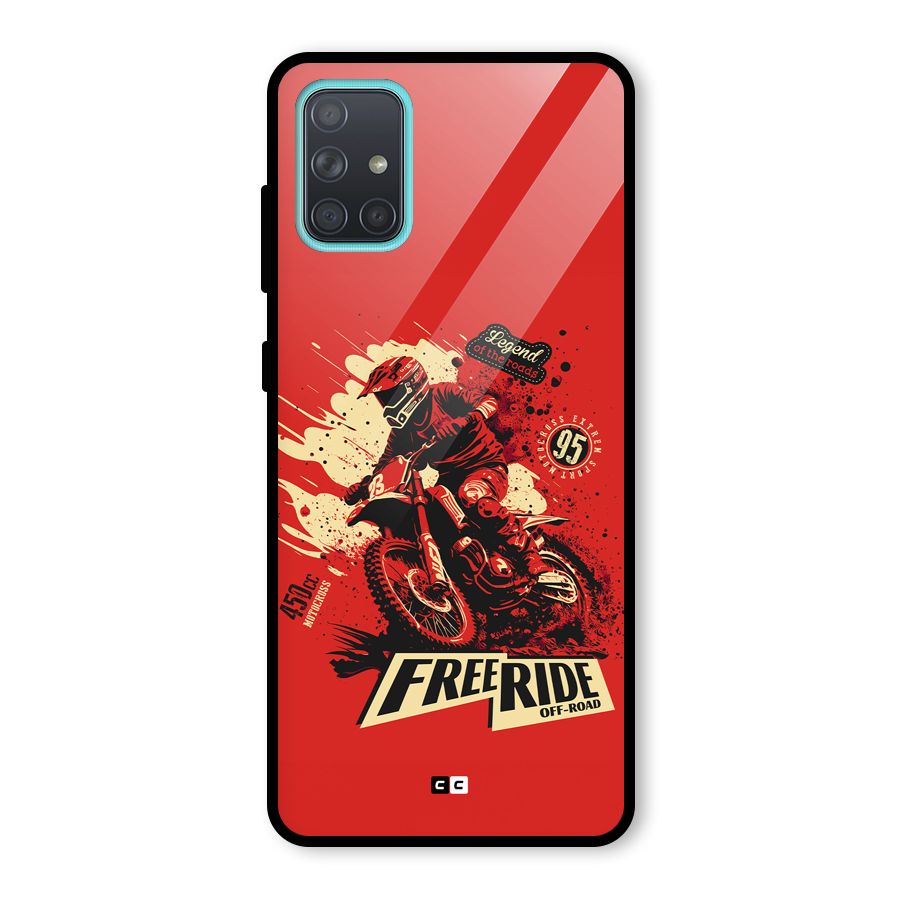 Free Ride Glass Back Case for Galaxy A71