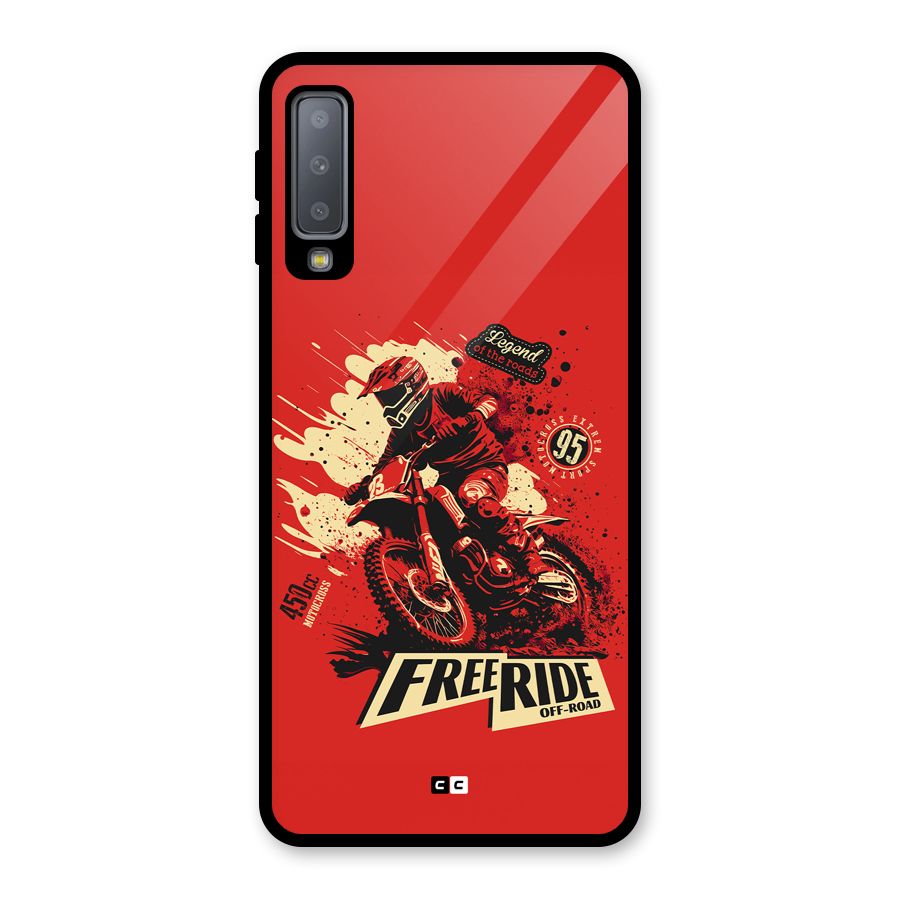Free Ride Glass Back Case for Galaxy A7 (2018)