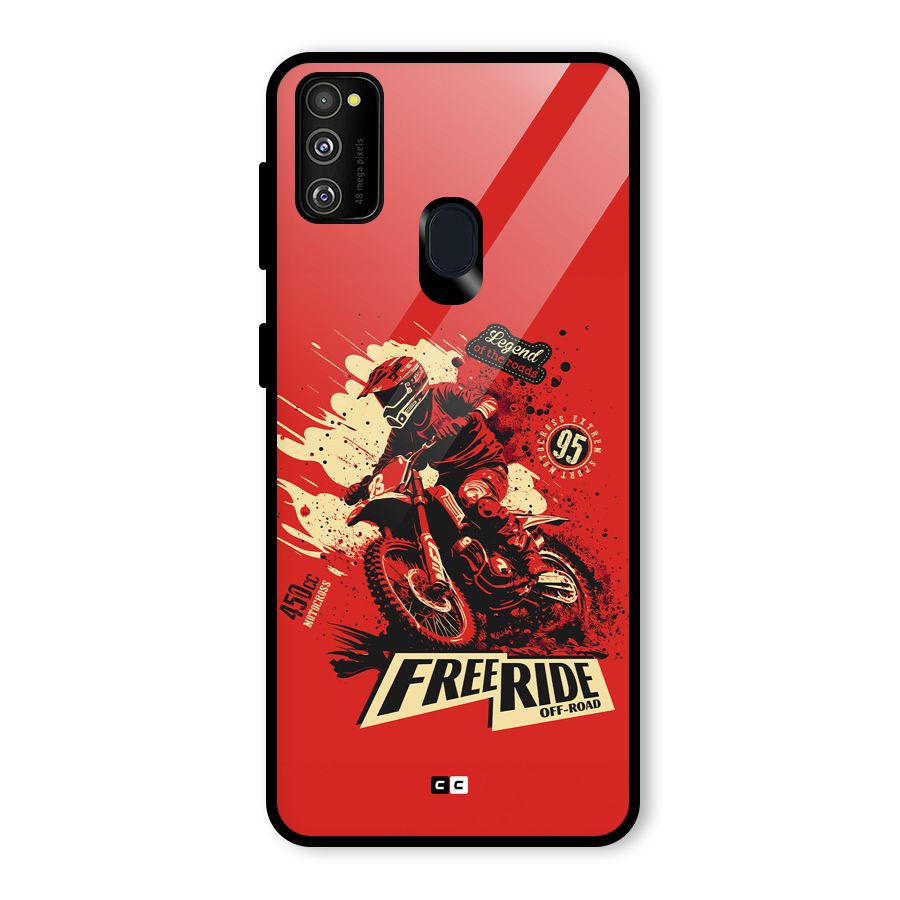Free Ride Glass Back Case for Galaxy M21