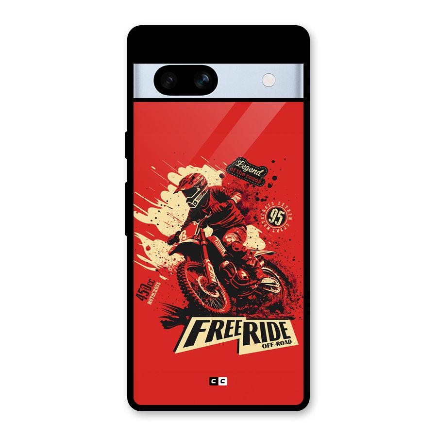 Free Ride Glass Back Case for Google Pixel 7a