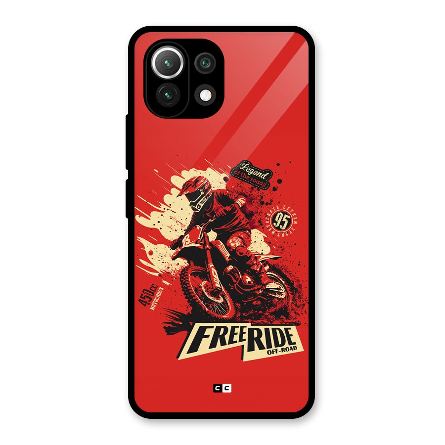 Free Ride Glass Back Case for Mi 11 Lite NE 5G