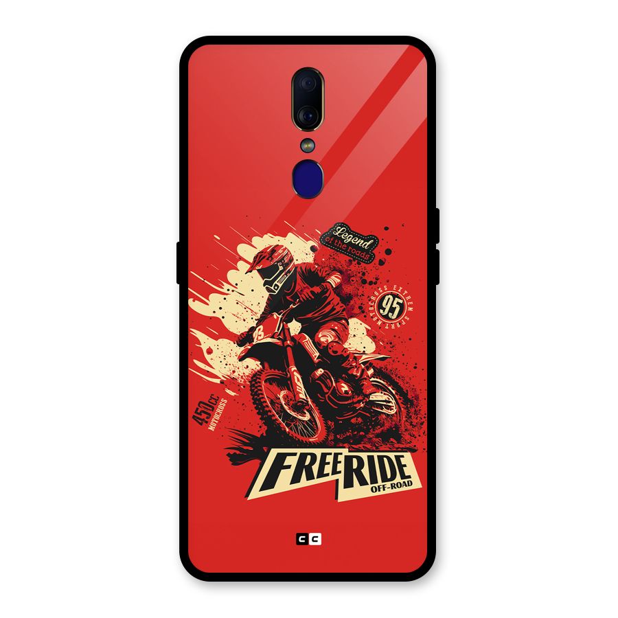 Free Ride Glass Back Case for Oppo F11