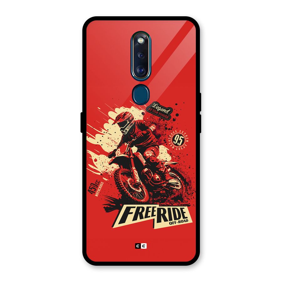 Free Ride Glass Back Case for Oppo F11 Pro
