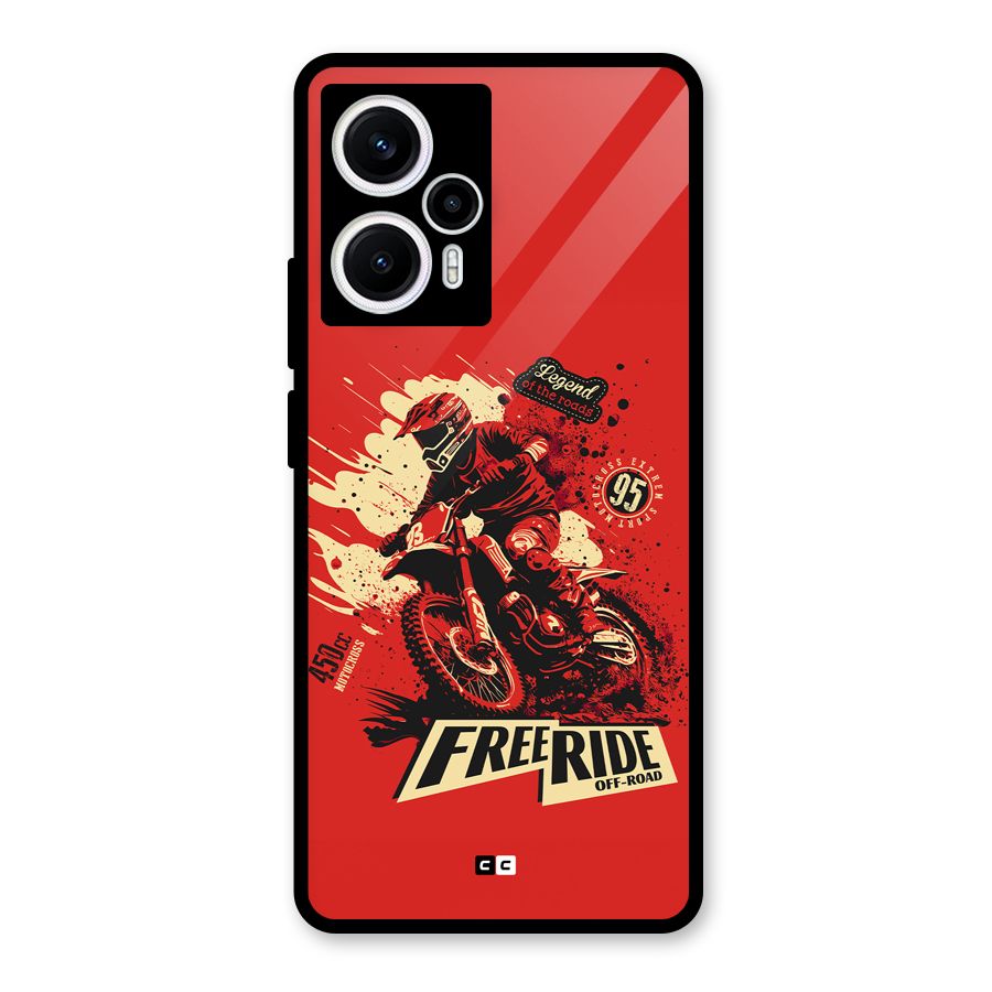 Free Ride Glass Back Case for Poco F5