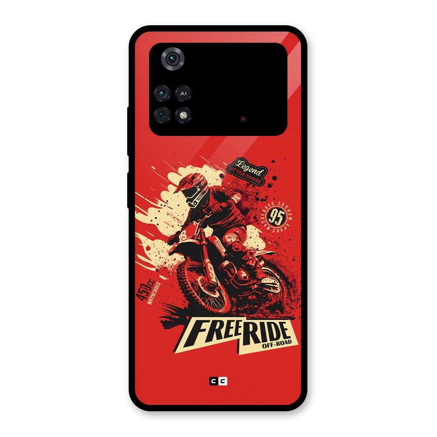 Free Ride Glass Back Case for Poco M4 Pro 4G