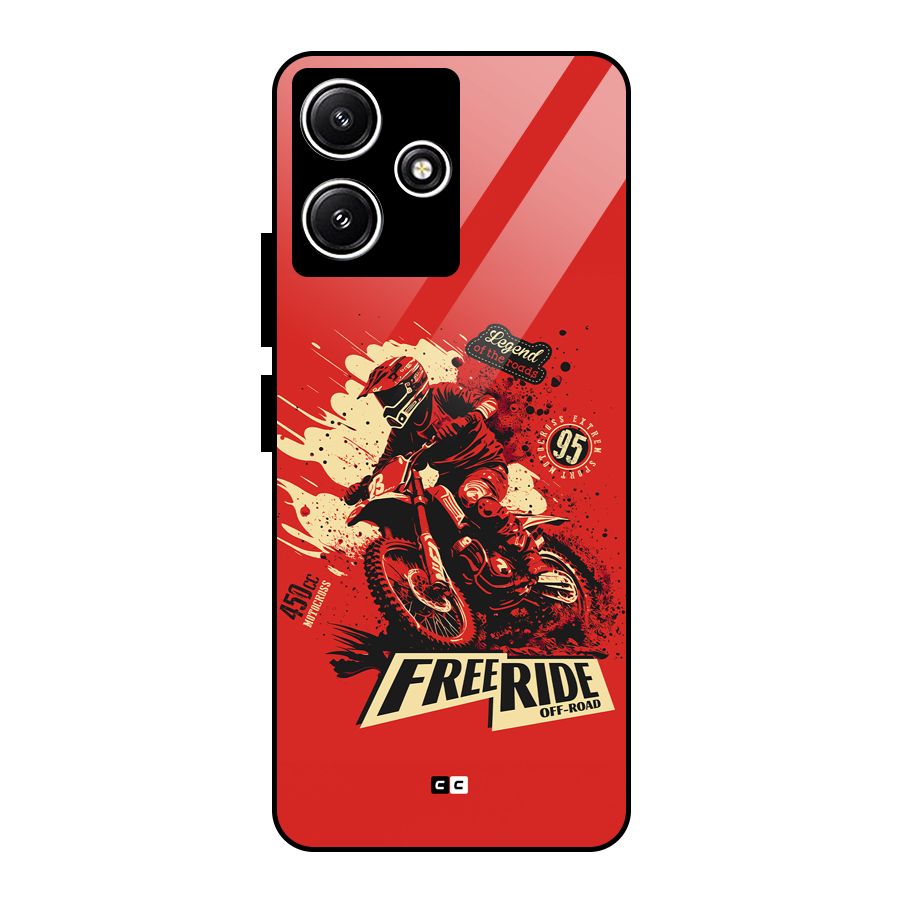 Free Ride Glass Back Case for Poco M6 Pro