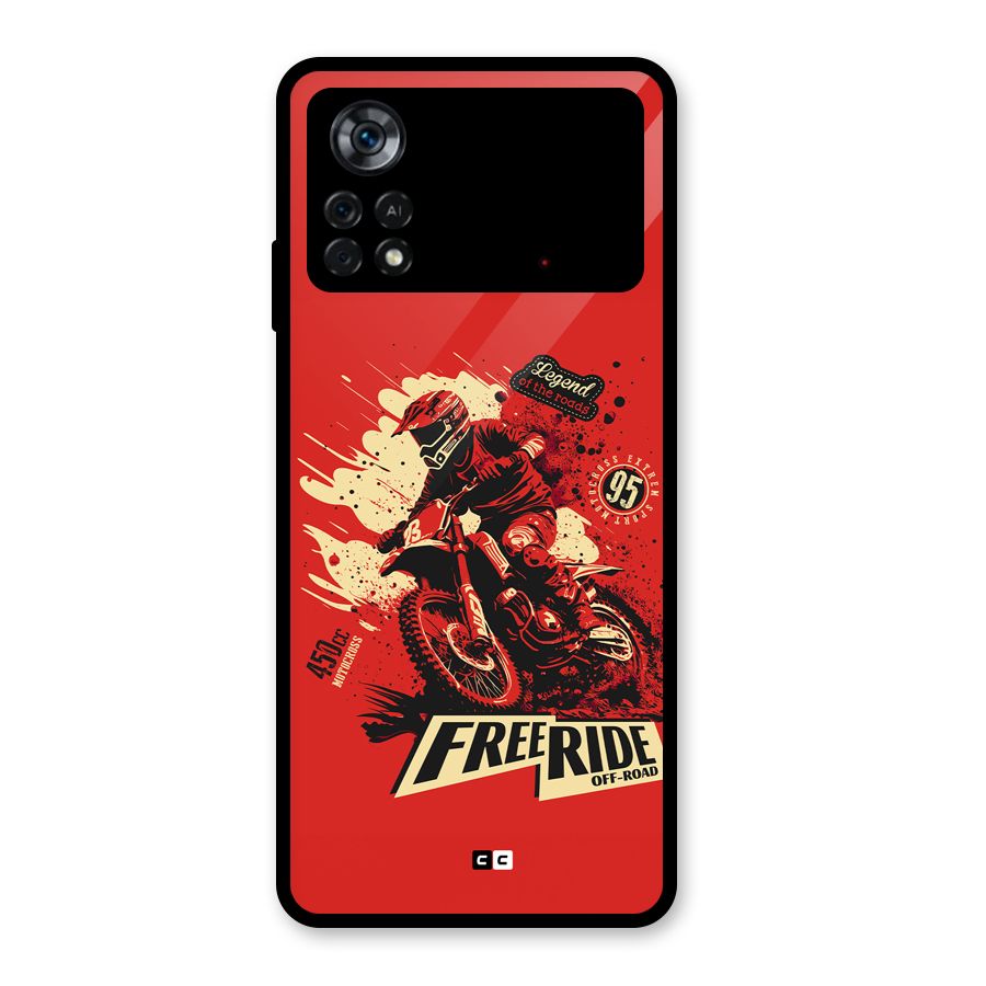 Free Ride Glass Back Case for Poco X4 Pro 5G