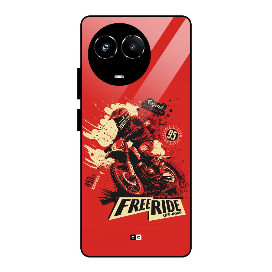 Free Ride Glass Back Case for Realme 11X