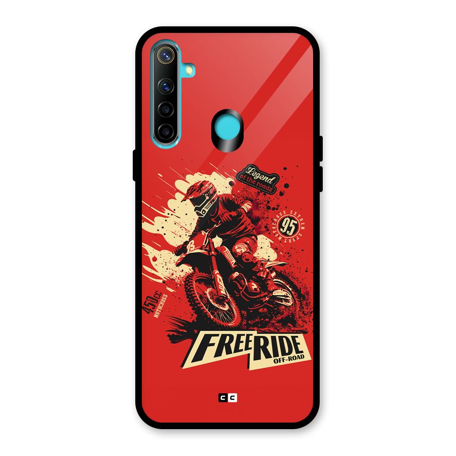 Free Ride Glass Back Case for Realme 5