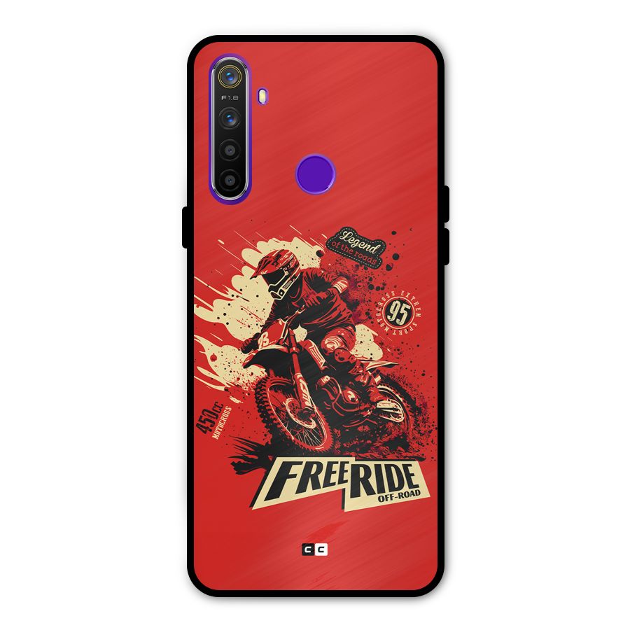 Free Ride Glass Back Case for Realme 5s