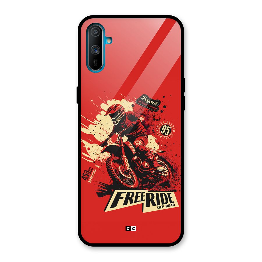 Free Ride Glass Back Case for Realme C3