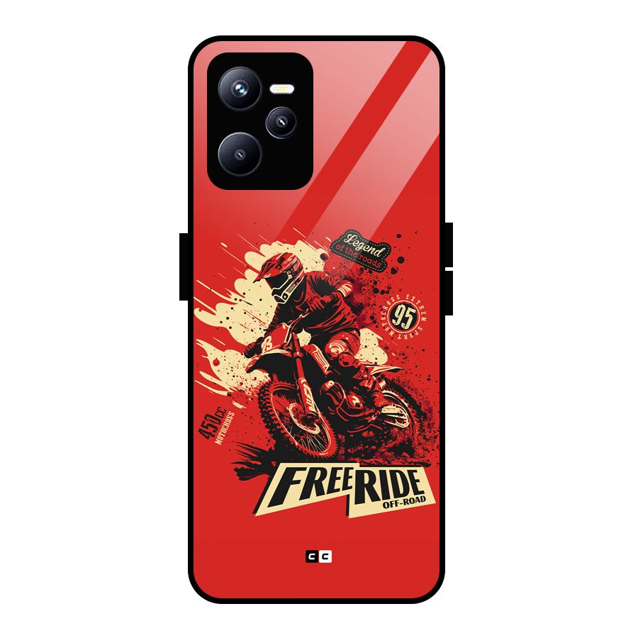 Free Ride Glass Back Case for Realme C35