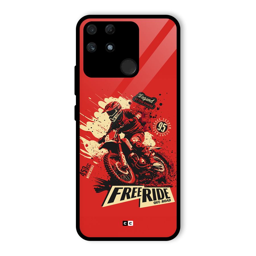 Free Ride Glass Back Case for Realme Narzo 50A