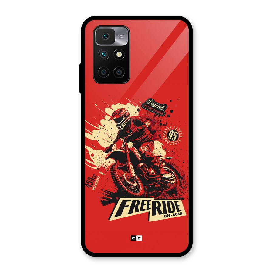 Free Ride Glass Back Case for Redmi 10 Prime