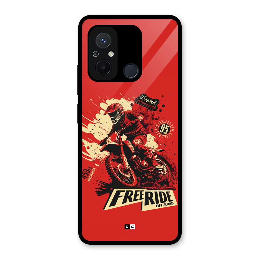 Free Ride Glass Back Case for Redmi 12C