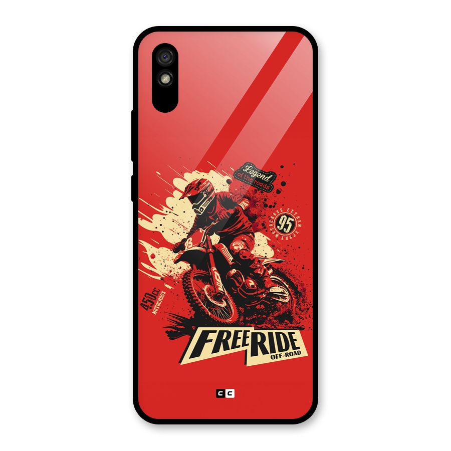 Free Ride Glass Back Case for Redmi 9A