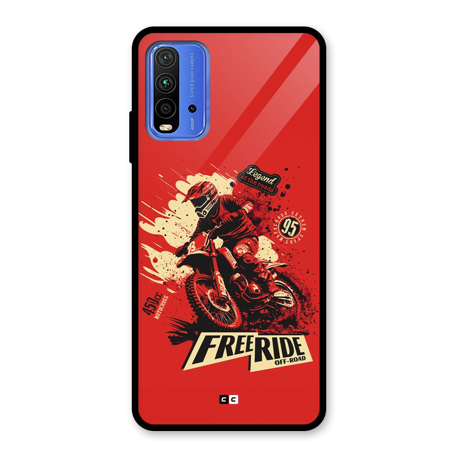 Free Ride Glass Back Case for Redmi 9 Power