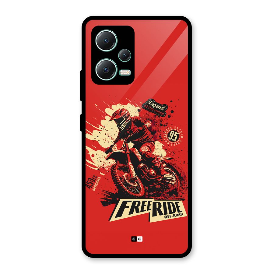 Free Ride Glass Back Case for Redmi Note 12 5G