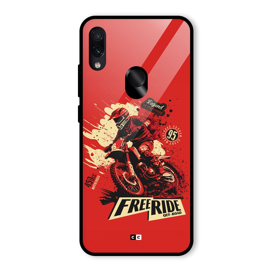 Free Ride Glass Back Case for Redmi Note 7 Pro