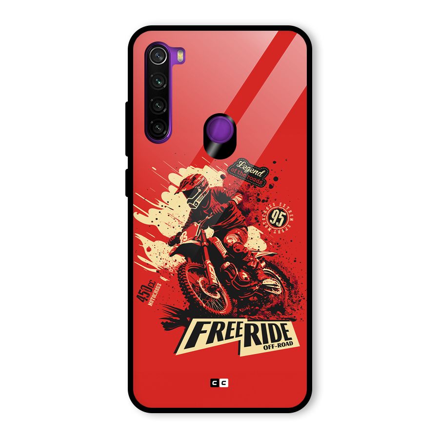 Free Ride Glass Back Case for Redmi Note 8