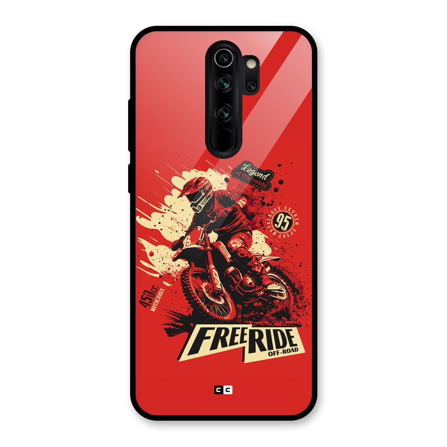 Free Ride Glass Back Case for Redmi Note 8 Pro