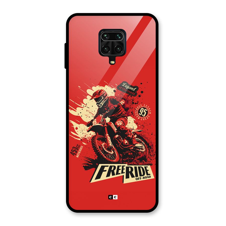 Free Ride Glass Back Case for Redmi Note 9 Pro