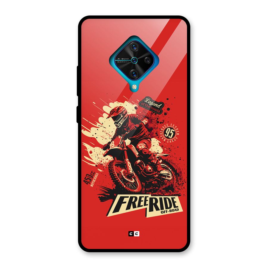Free Ride Glass Back Case for Vivo S1 Pro