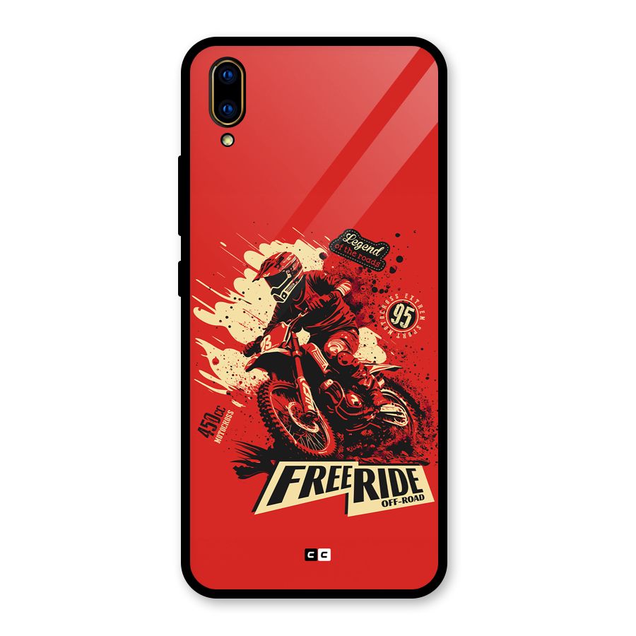 Free Ride Glass Back Case for Vivo V11 Pro
