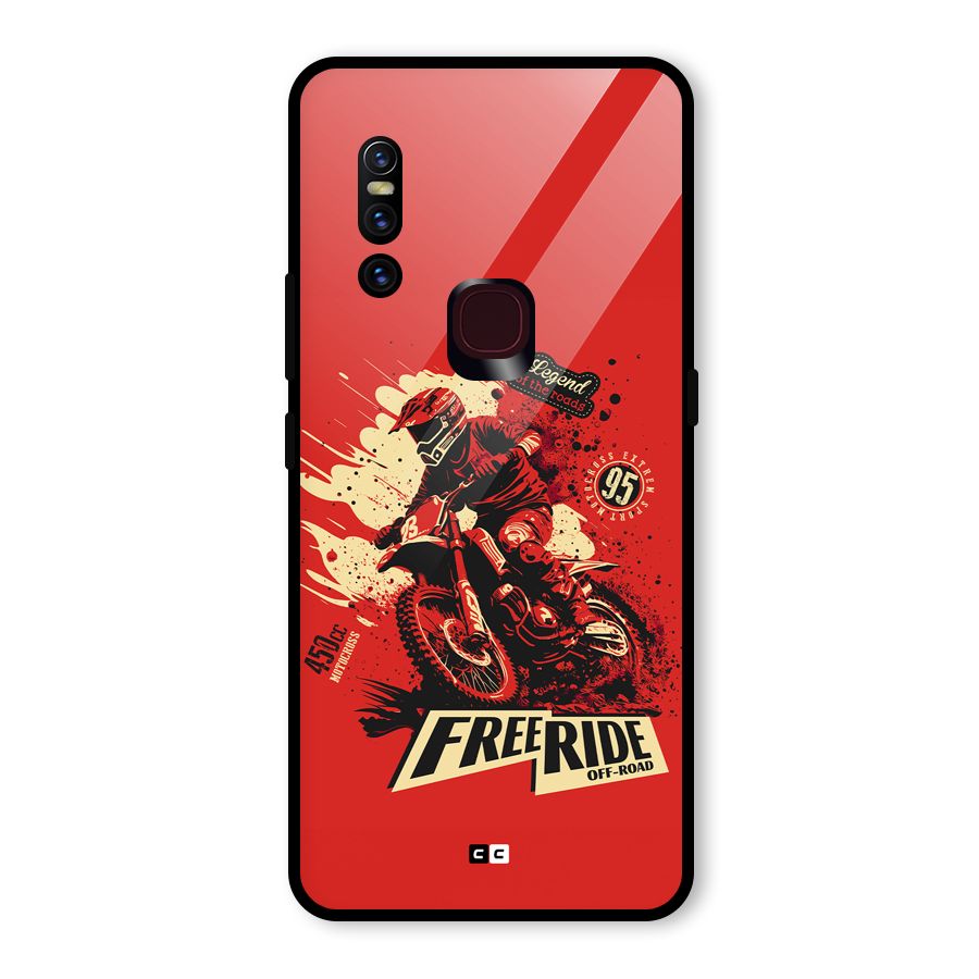 Free Ride Glass Back Case for Vivo V15