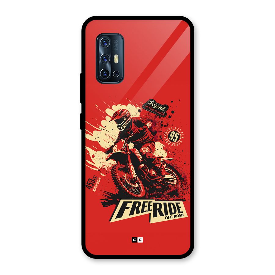 Free Ride Glass Back Case for Vivo V17