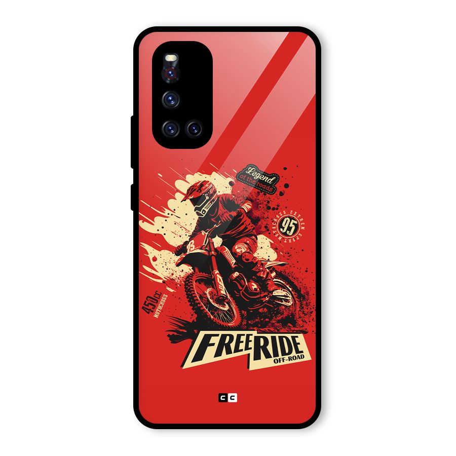 Free Ride Glass Back Case for Vivo V19