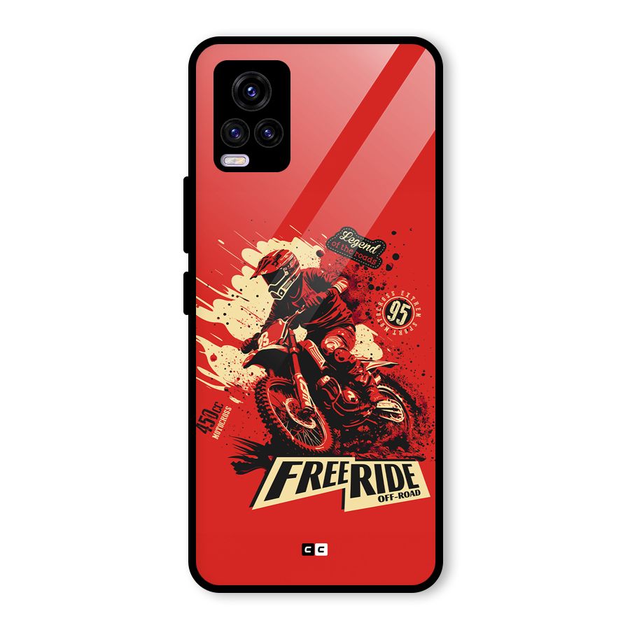 Free Ride Glass Back Case for Vivo V20 2021