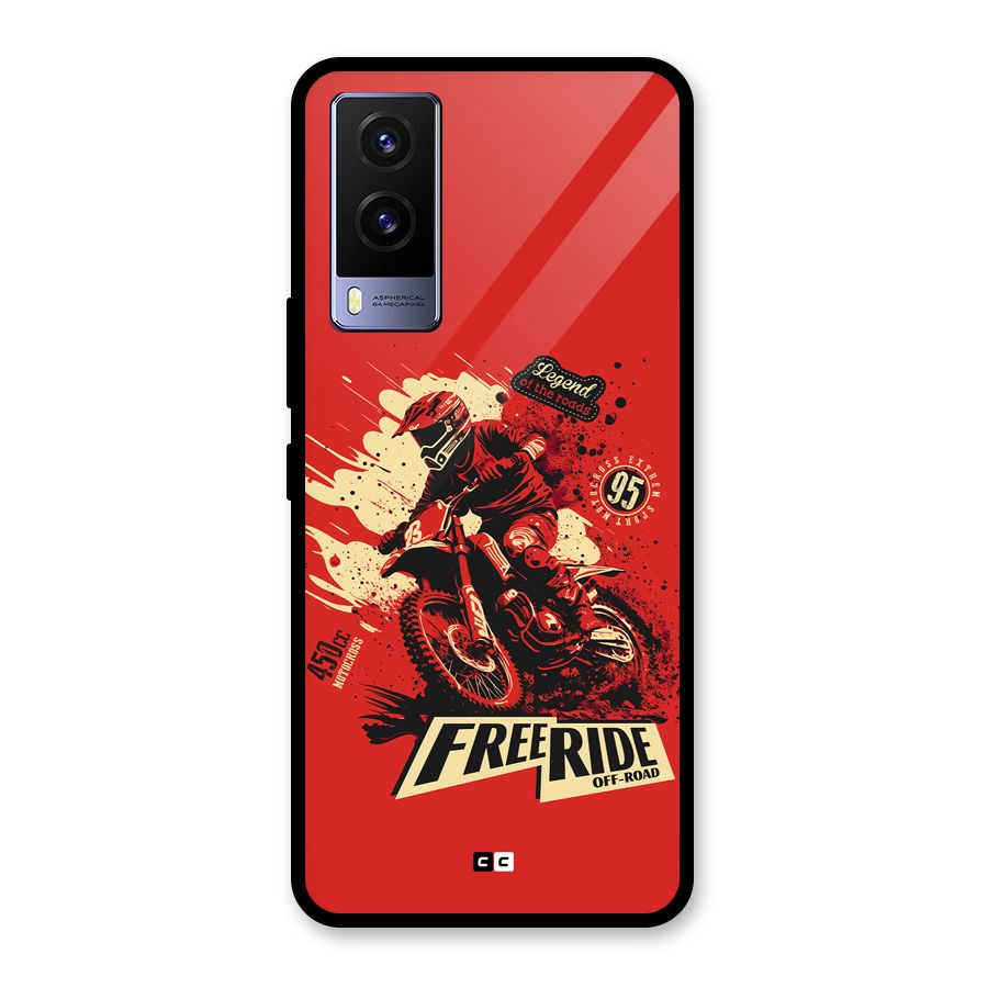 Free Ride Glass Back Case for Vivo V21e 5G