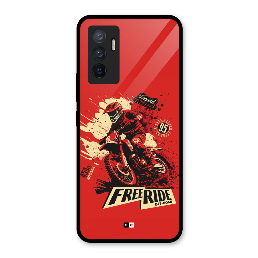 Free Ride Glass Back Case for Vivo V23e
