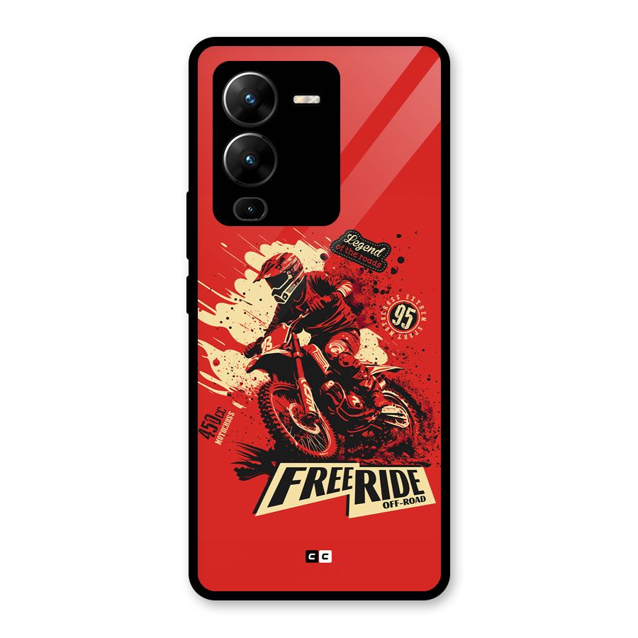 Free Ride Glass Back Case for Vivo V25 Pro