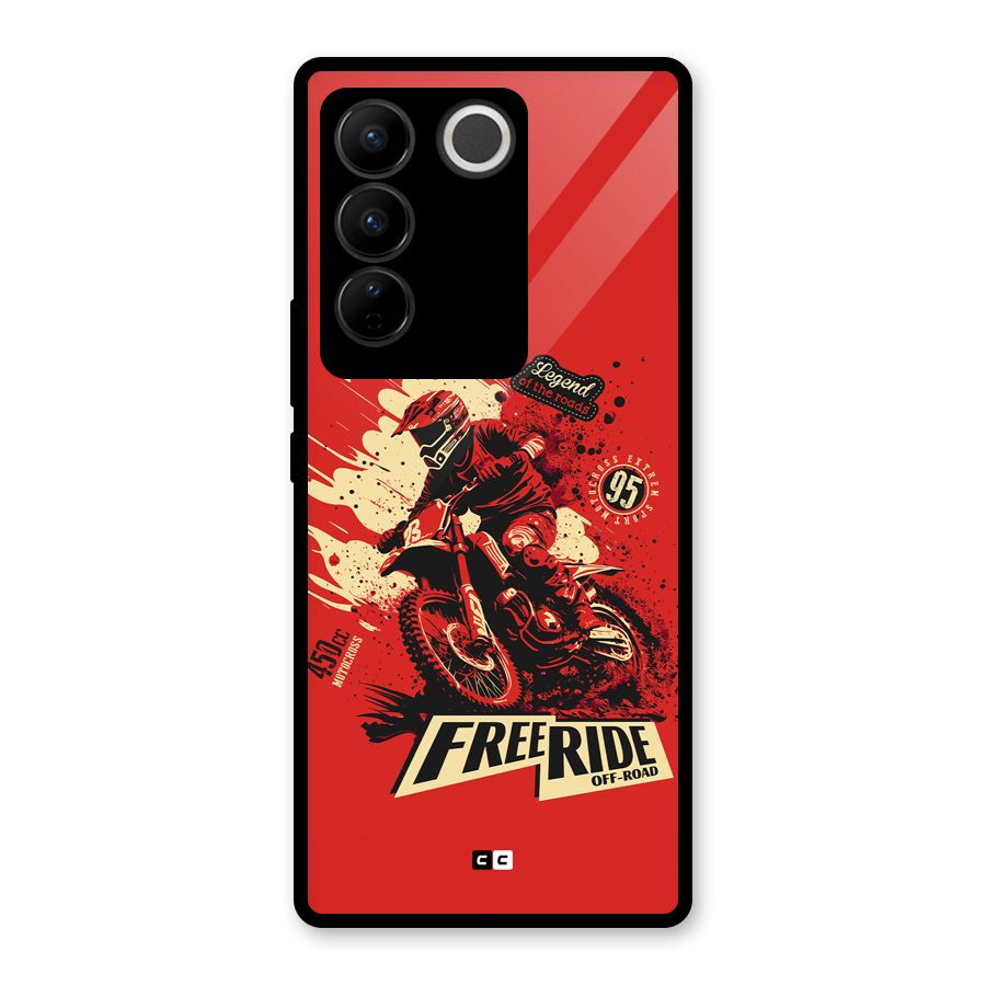 Free Ride Glass Back Case for Vivo V27