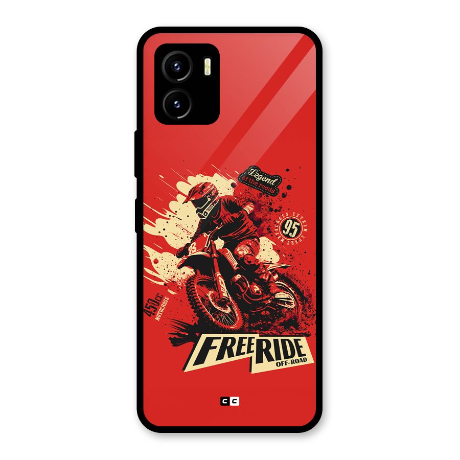 Free Ride Glass Back Case for Vivo Y15s