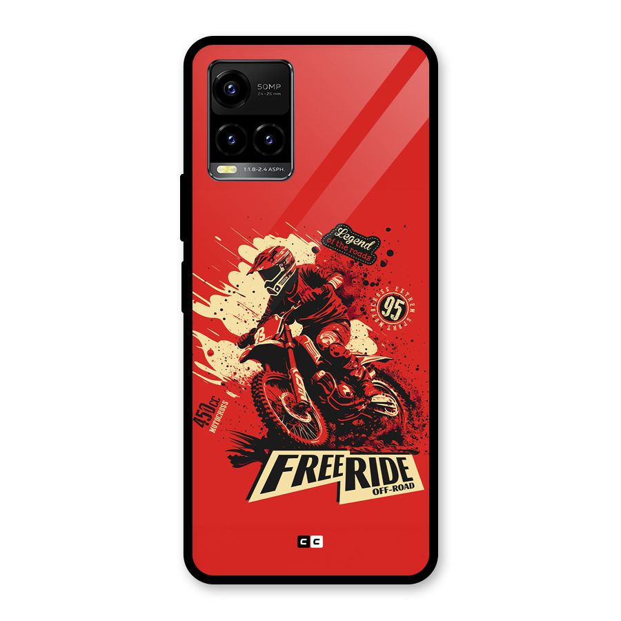 Free Ride Glass Back Case for Vivo Y21T