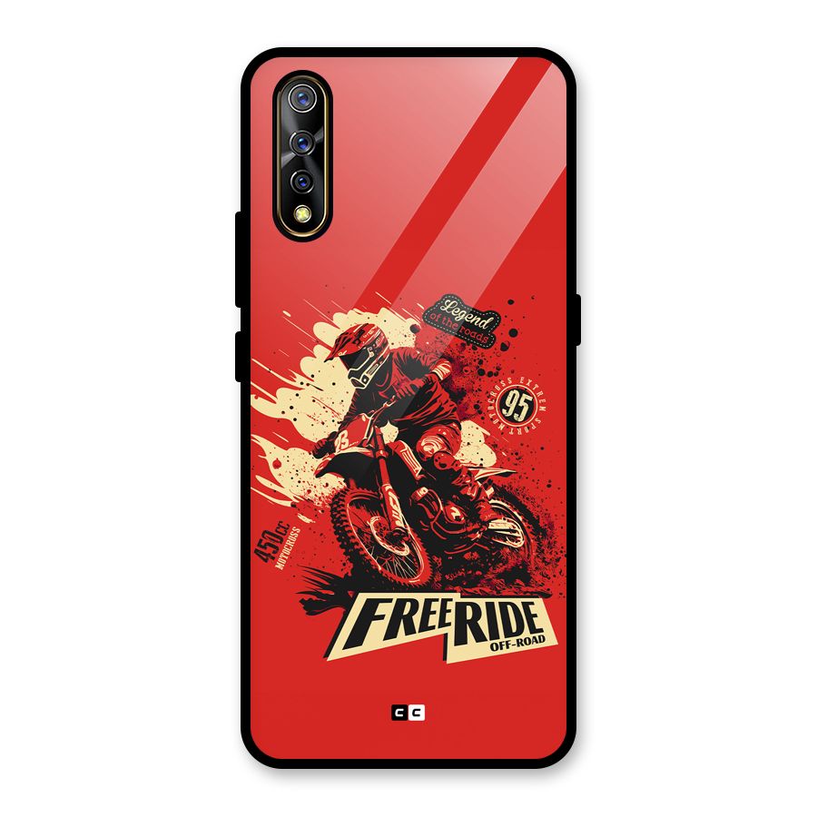 Free Ride Glass Back Case for Vivo Z1x