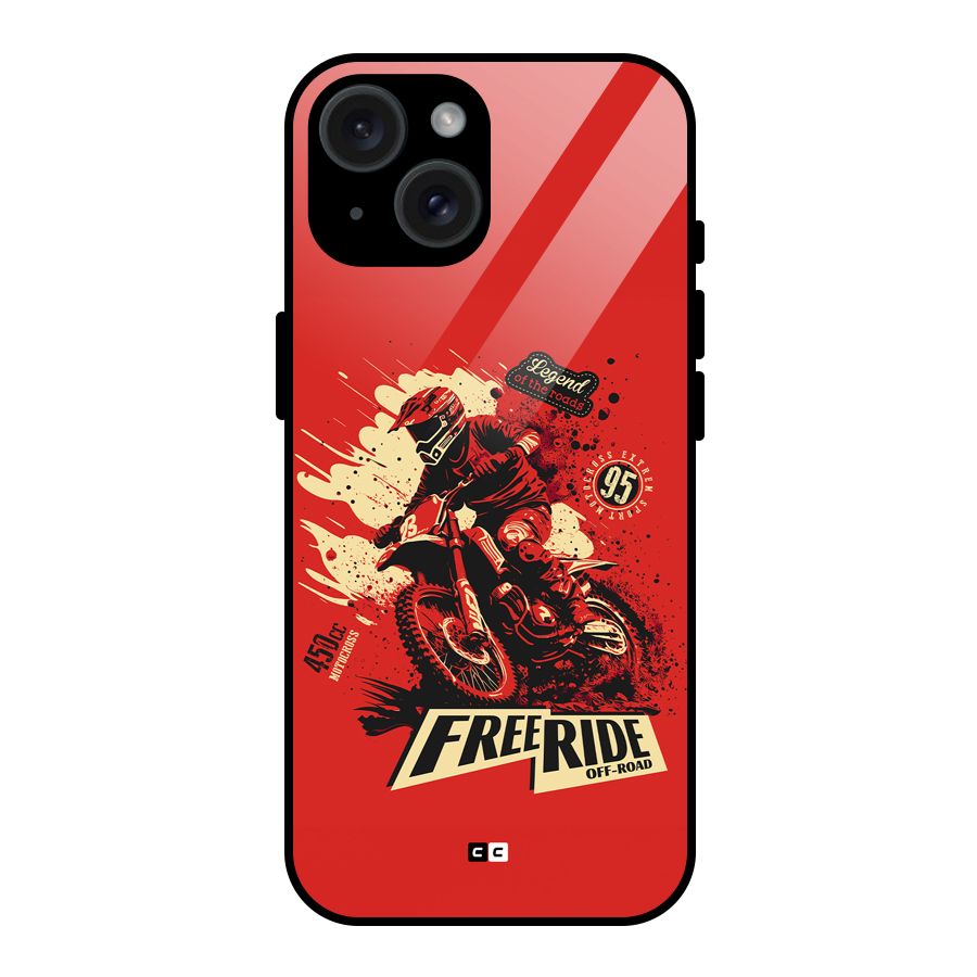 Free Ride Glass Back Case for iPhone 15