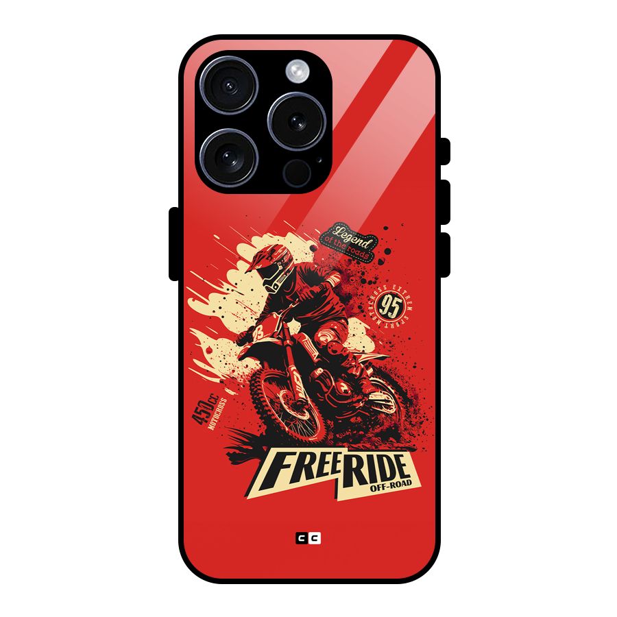 Free Ride Glass Back Case for iPhone 15 Pro