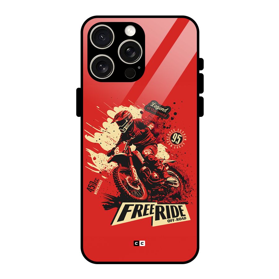 Free Ride Glass Back Case for iPhone 15 Pro Max