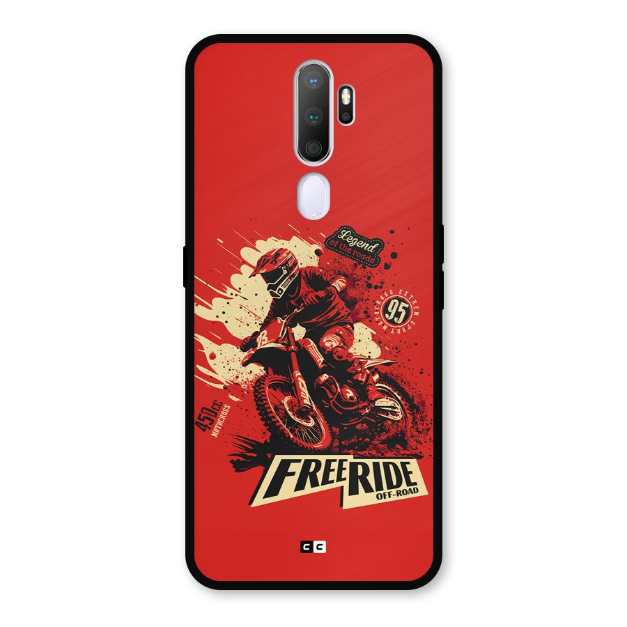 Free Ride Metal Back Case for Oppo A5 (2020)