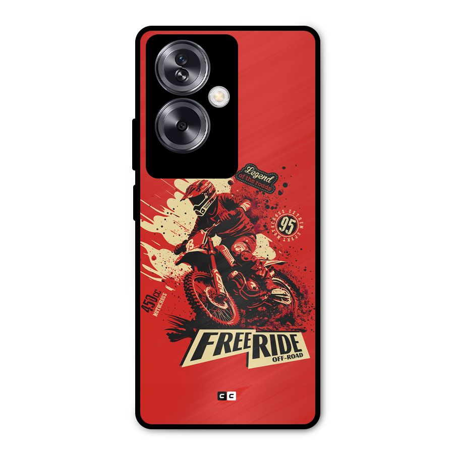 Free Ride Metal Back Case for Oppo A79 5G