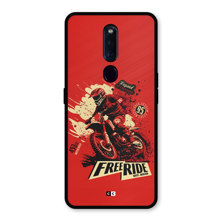 Free Ride Metal Back Case for Oppo F11 Pro